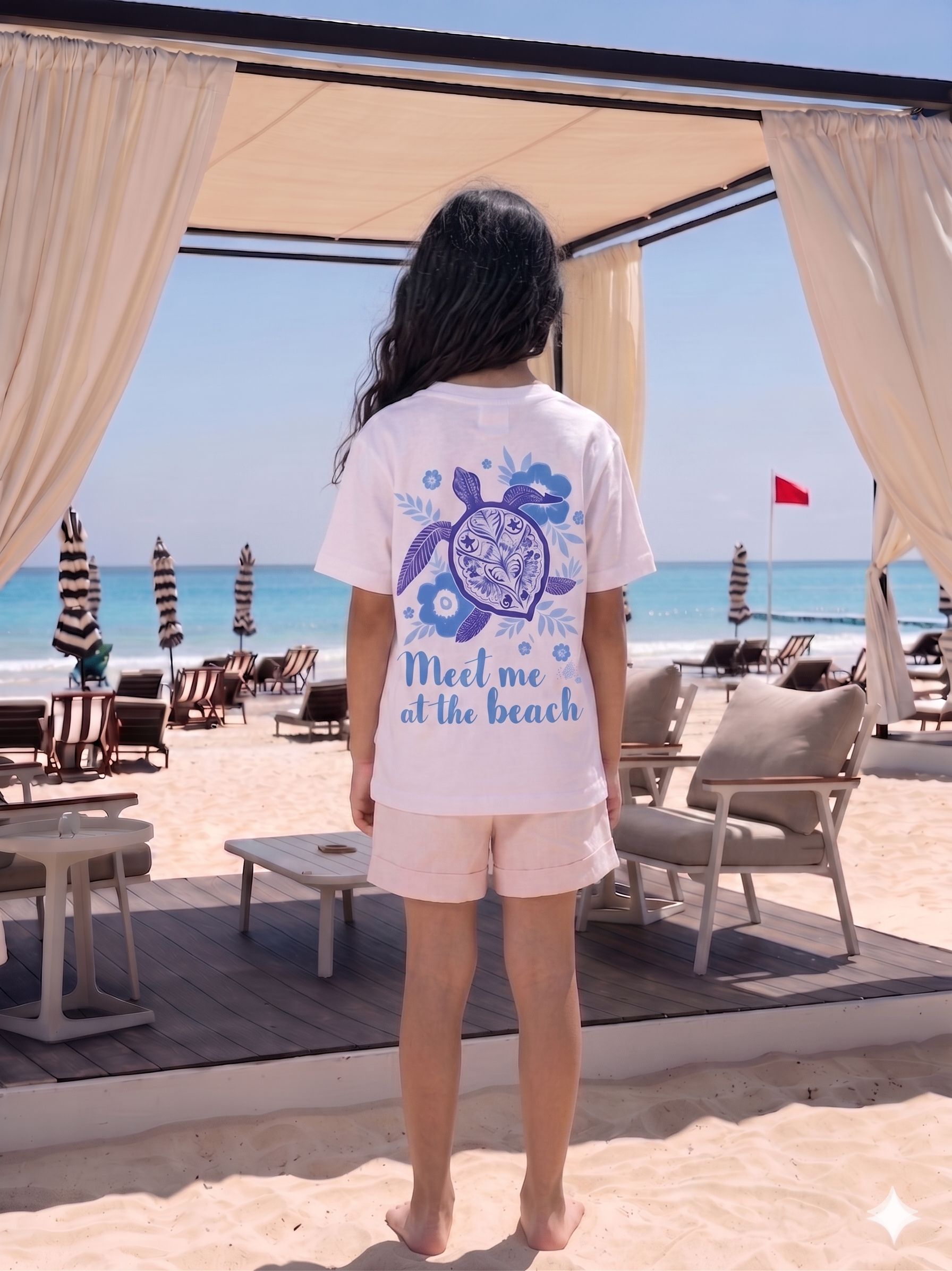 Meet me at the beach - T-shirt Oversize  (Kids Unisex)