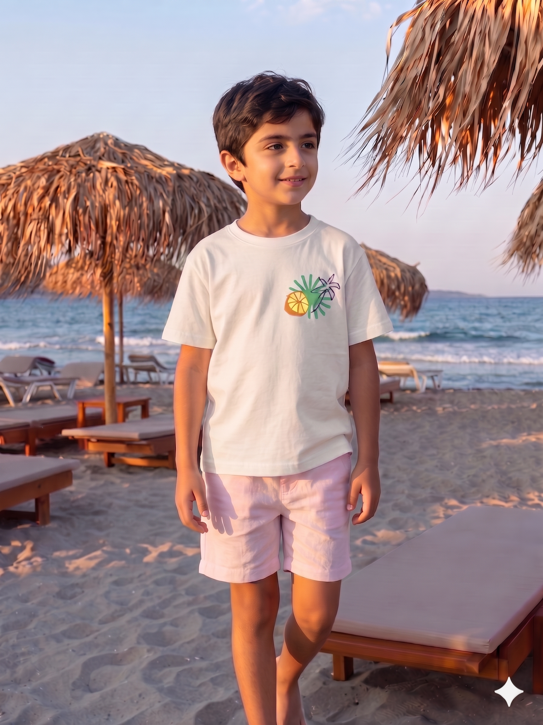 Palm & Lemon - T-shirt Oversize  (Kids Unisex)