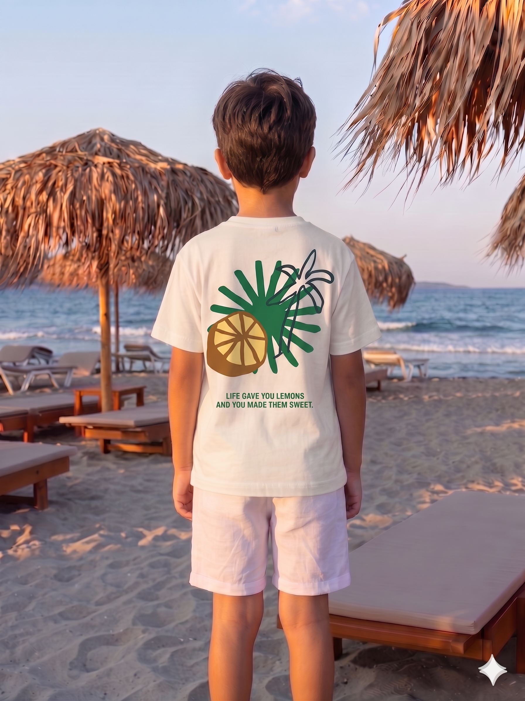 Palm & Lemon - T-shirt Oversize  (Kids Unisex)