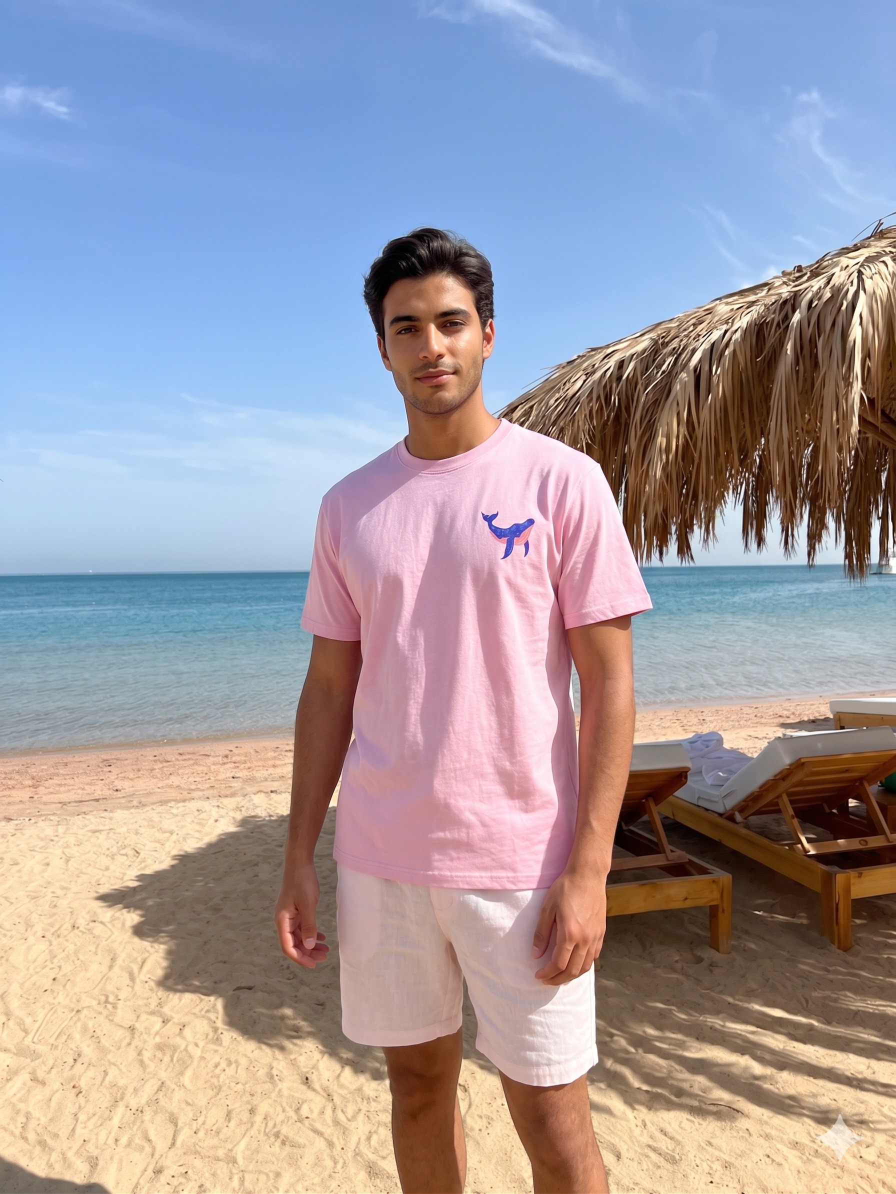 Blue and Pink Whale -  Oversize unisex T-shirt