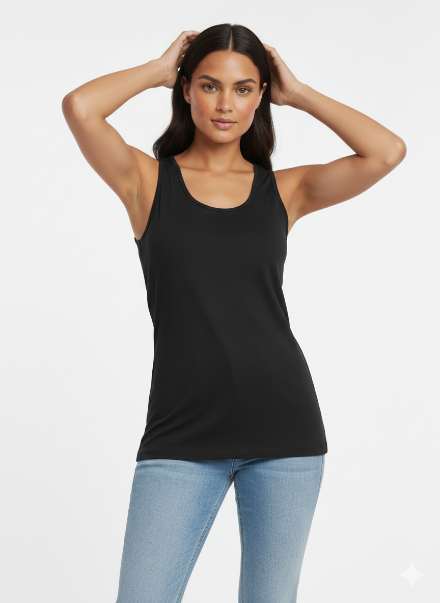 Women trimmed Wide Neck Tank Top