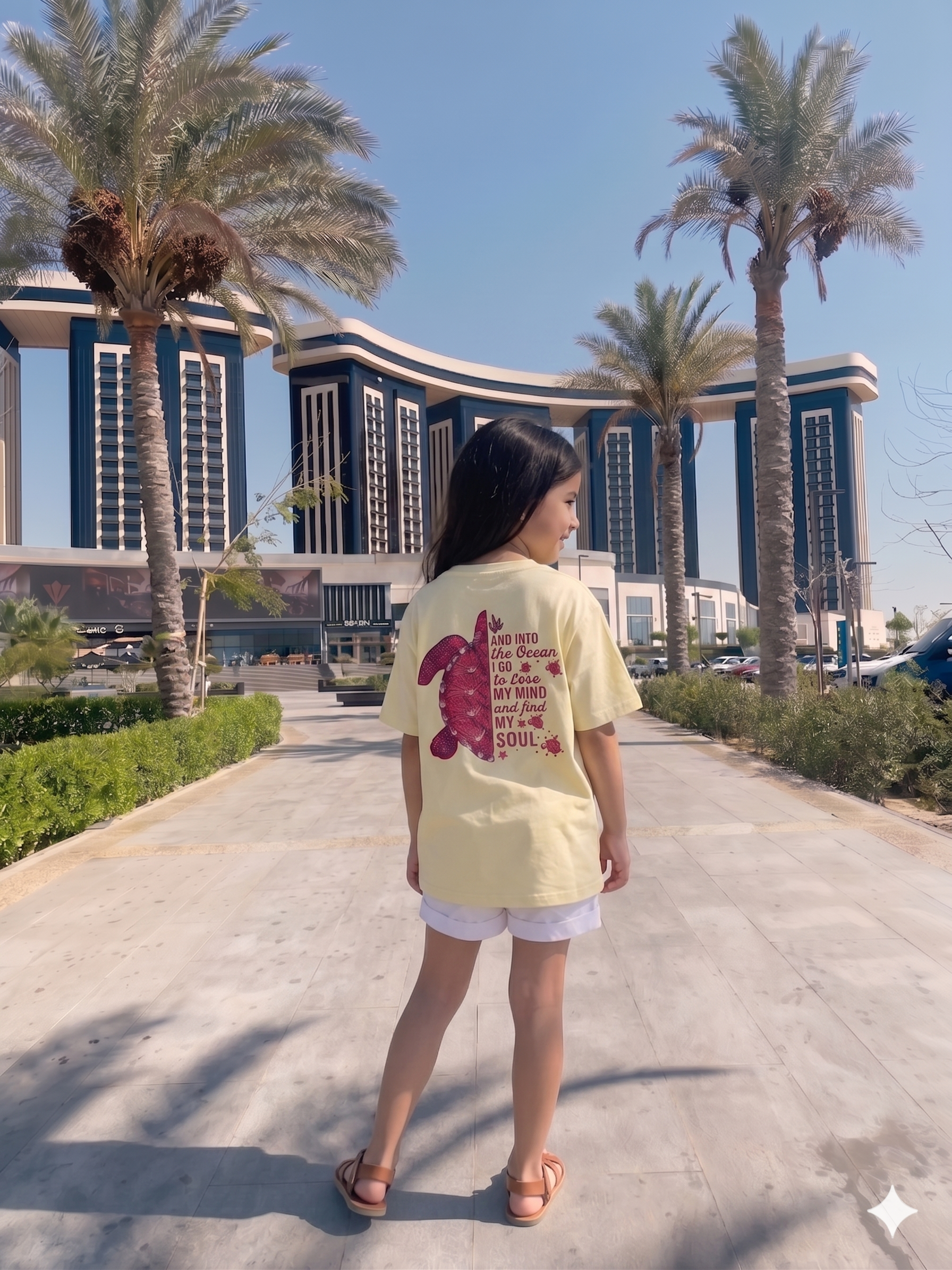 Pink turtle - T-shirt Oversize  (Kids Unisex)