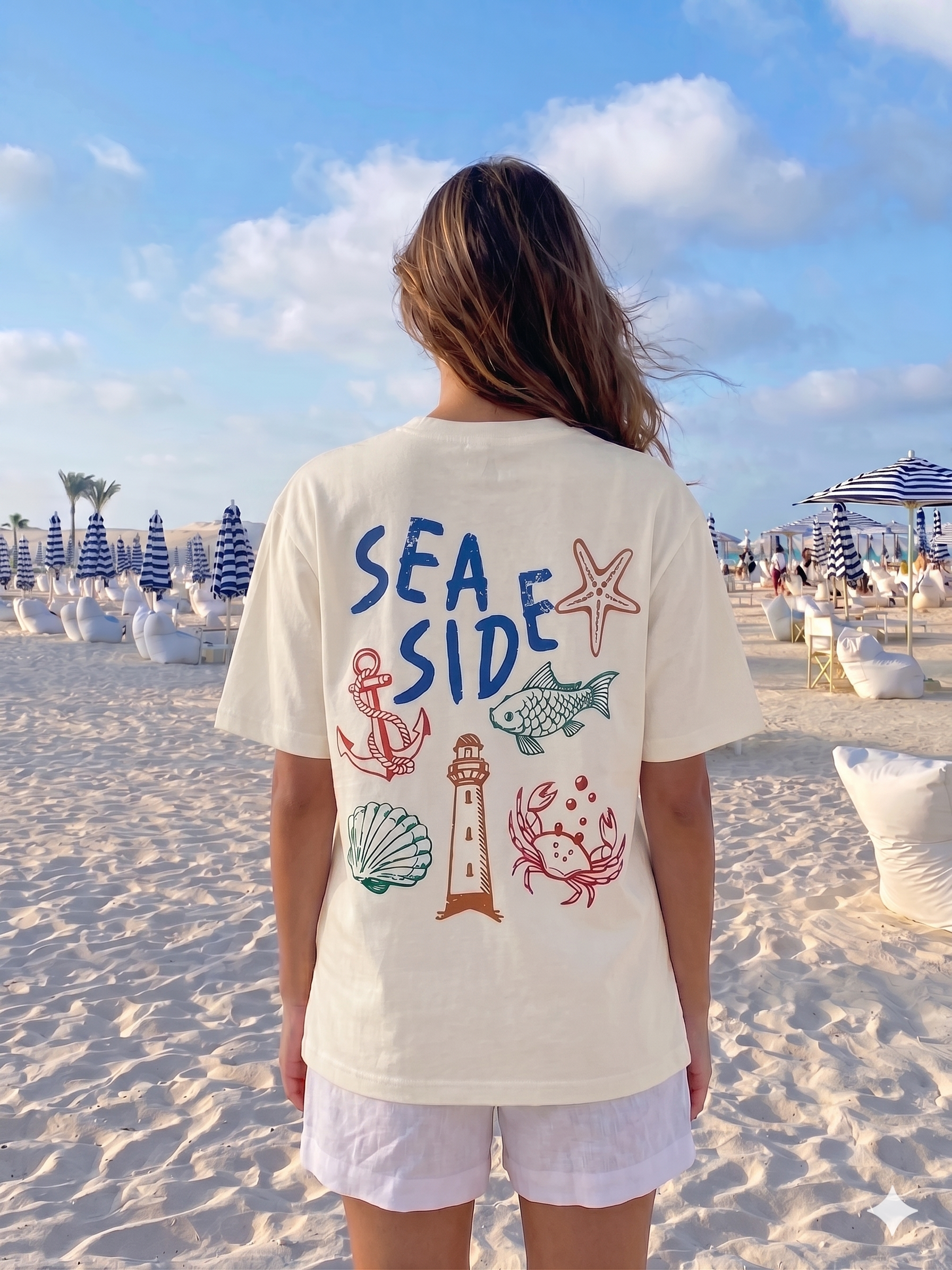 Sea side-  Oversize unisex T-shirt