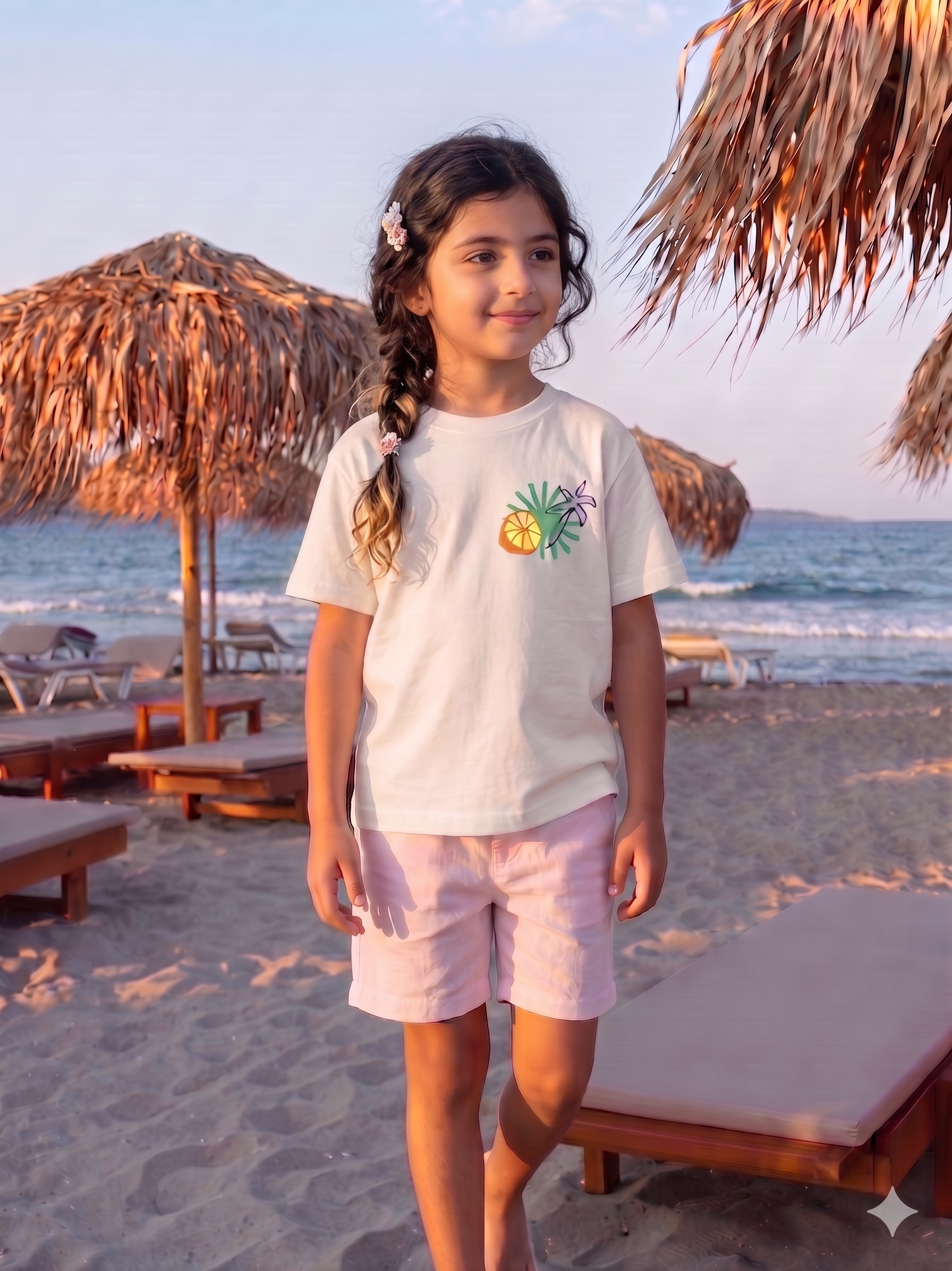 Palm & Lemon - T-shirt Oversize  (Kids Unisex)