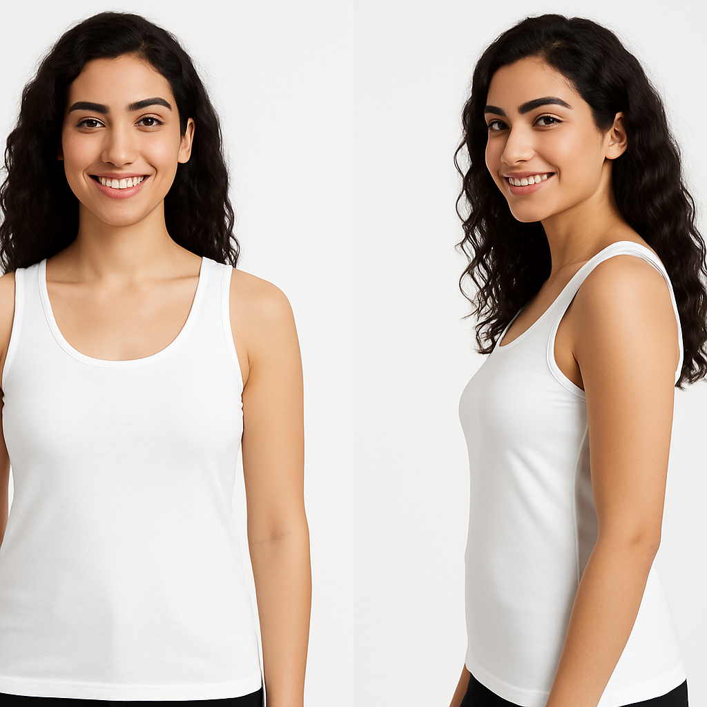Women trimmed Wide Neck Tank Top