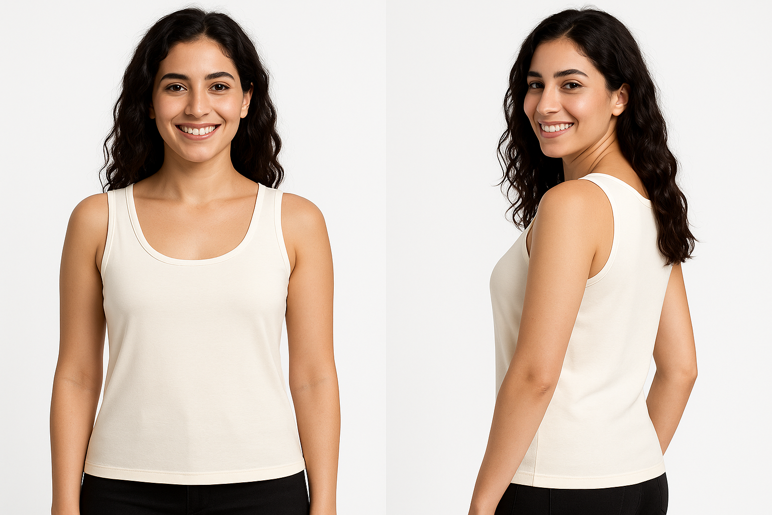Women trimmed Wide Neck Tank Top