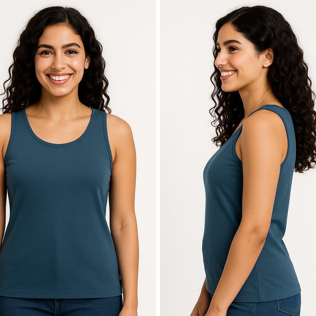 Women trimmed Wide Neck Tank Top