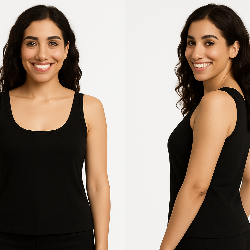 Women trimmed Wide Neck Tank Top