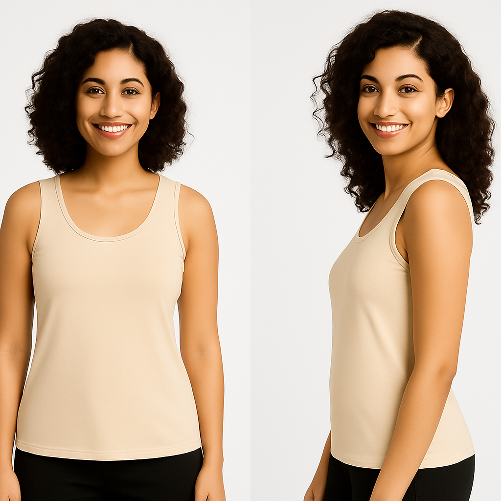 Women trimmed Wide Neck Tank Top
